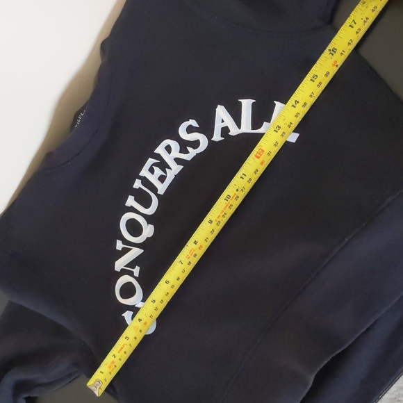 Talula Cropped Conquers All Pullover Lightweight Sweatshirt | Black Crop Top - Picture 11 of 12